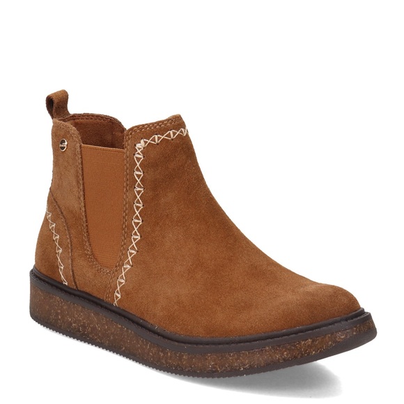 NIB Earth Elements Avens Slip On Chelsea Ankle Bootie Camel Suede 8M 39 - Picture 10 of 13